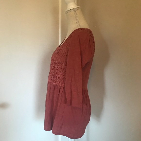 Anthropology Meadow Rue Boho Lace Top - Picture 2 of 5